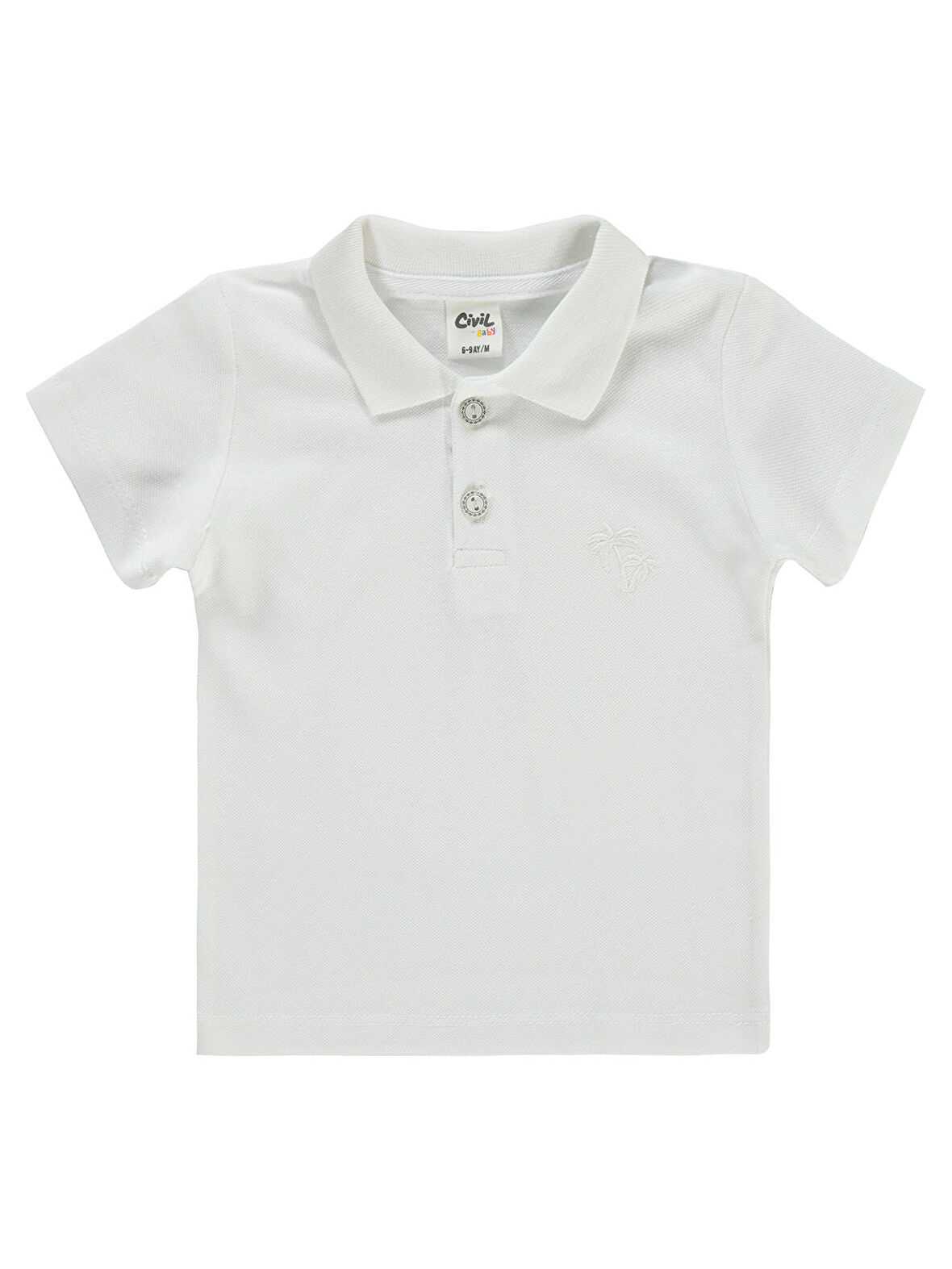 Civil Baby Erkek Bebek Tişört 6-18 Ay Beyaz