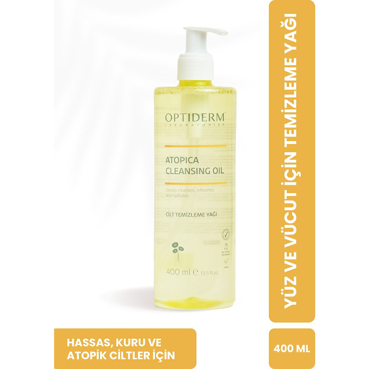OPTİDERM ATOPİCA CLEASİNG OİL YÜZ VE CİLT TEMİZLEME YAĞI 400ML