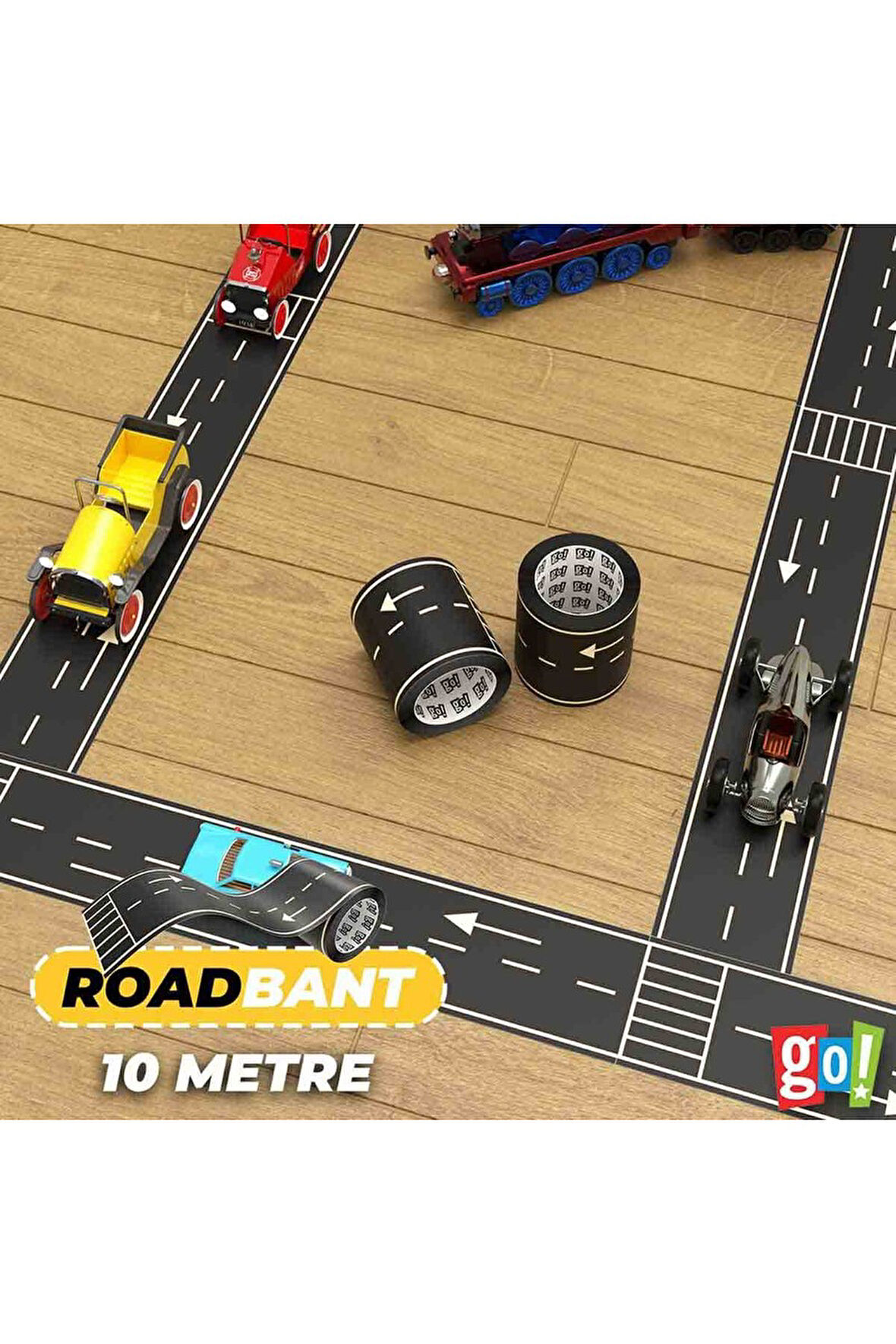 Go Toys Otobant Eğitici ve Eğlenceli Yol Yapım Bandı 10 Metre