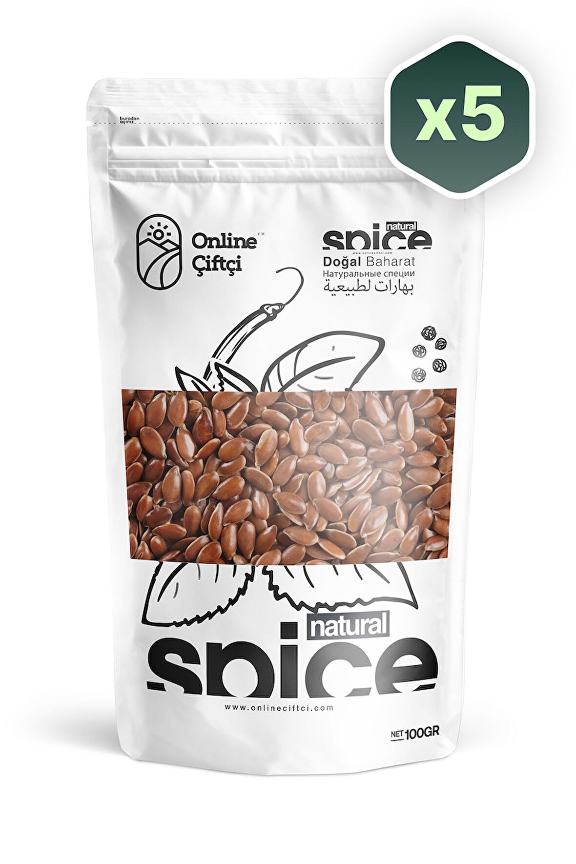 Keten Tohumu 5x100Gr