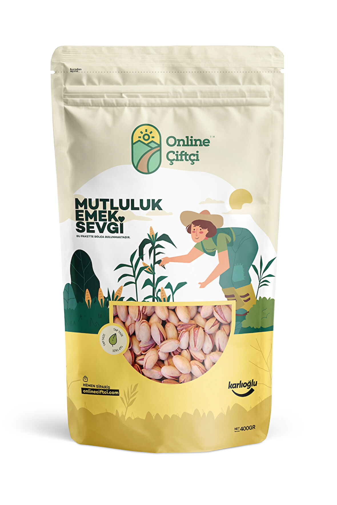 Kavrulmuş Siirt Fıstığı 400Gr