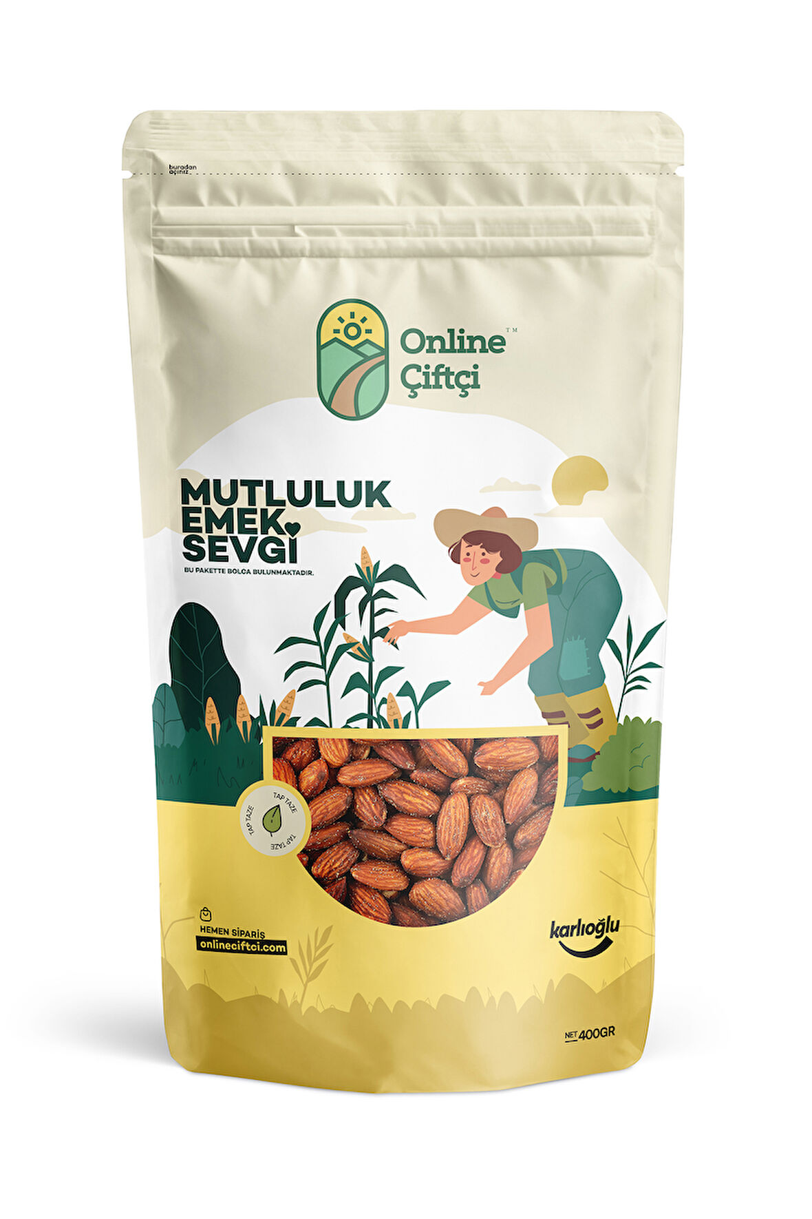 Kavrulmuş Badem 400Gr