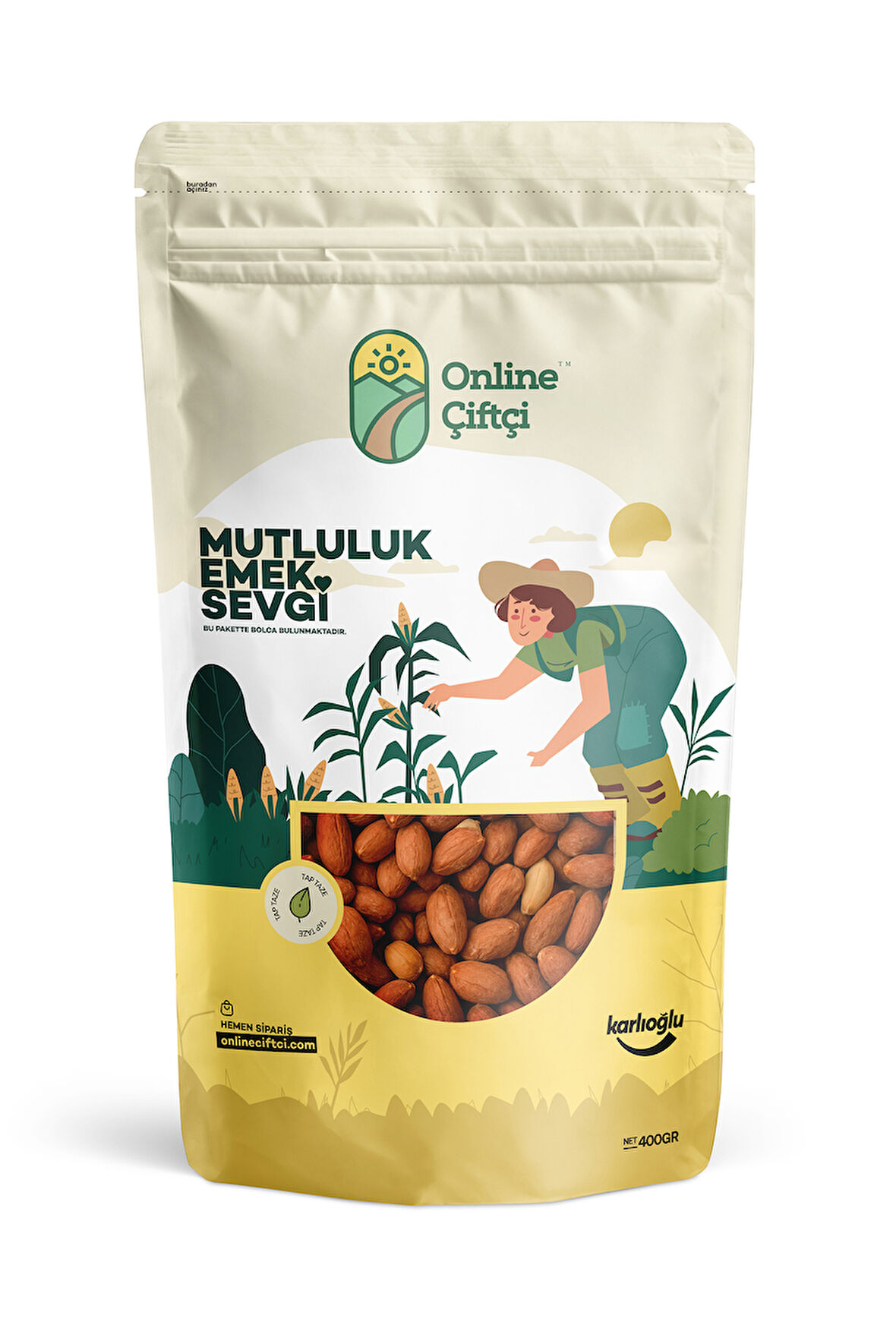Tuzsuz Kavrulmuş Yer Fıstığı 400Gr