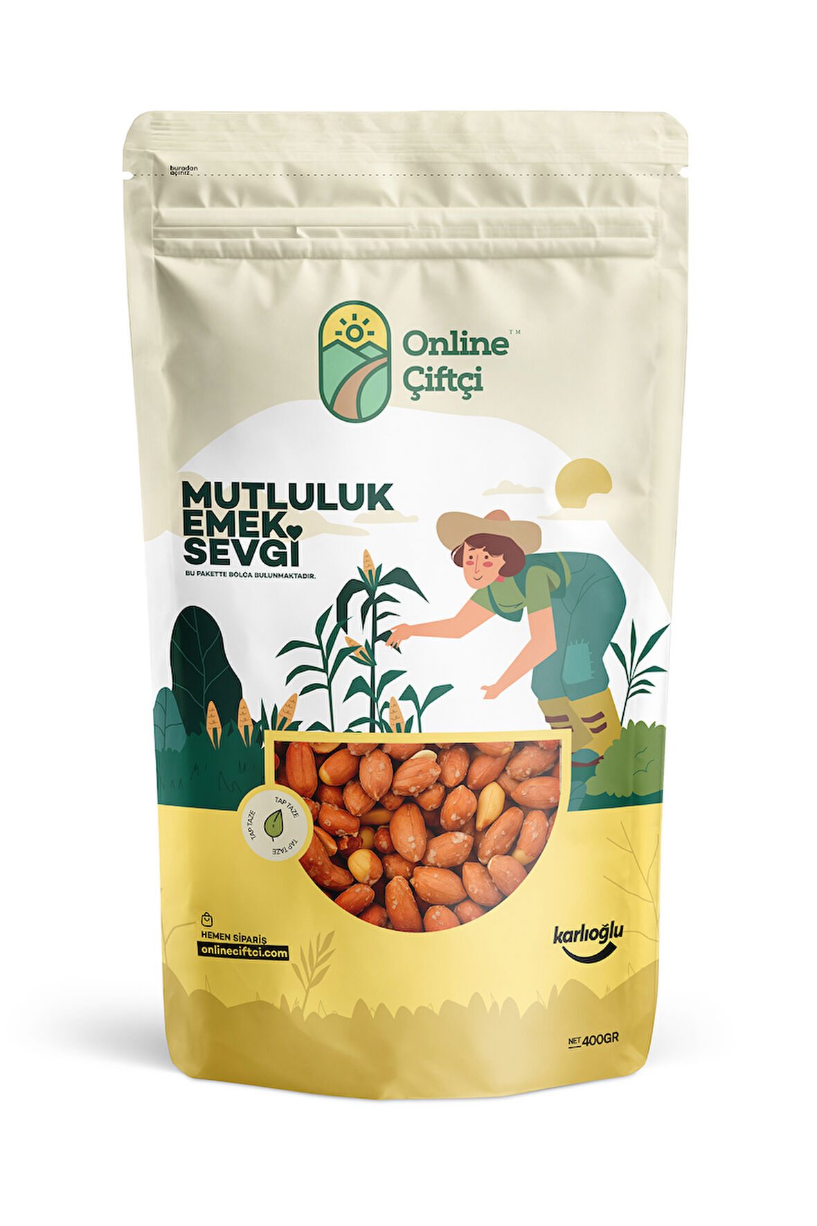 Tuzlu Kavrulmuş Yer Fıstığı 400Gr