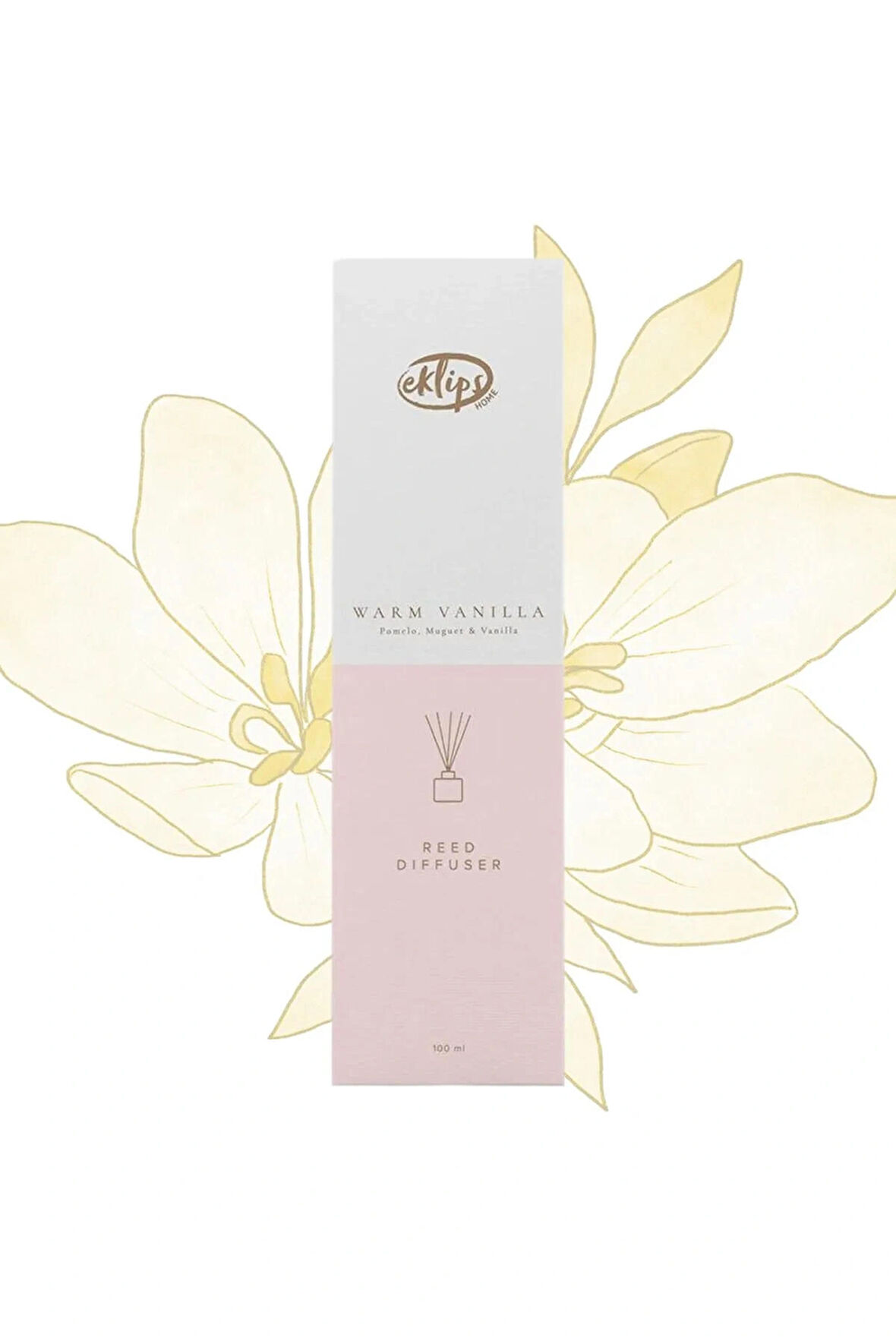 Eklips Reed Diffuser Warm Vanilla Çubuklu Oda Kokusu 100 ml