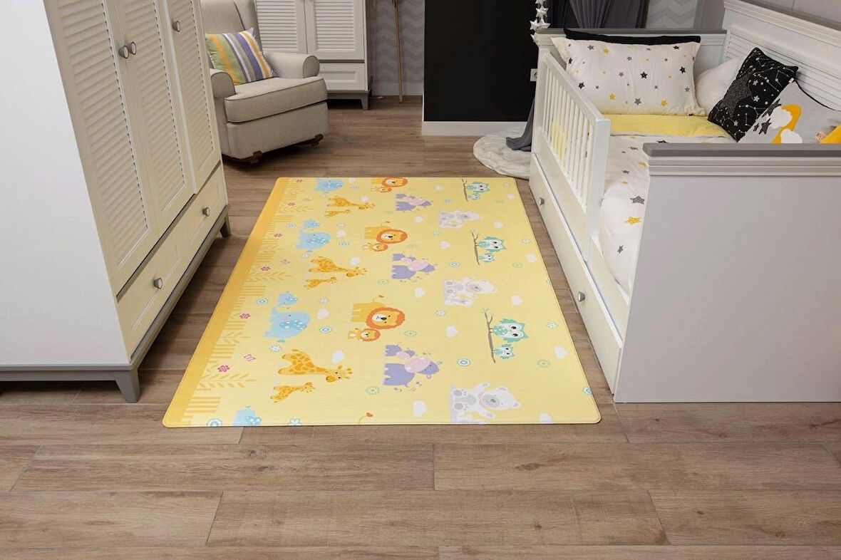 Mum And Baby Oyun Matı-Halısı 140x225cm | 12 mm, Darbe Emici, Isı Yalıtımlı, Çift Yönlü