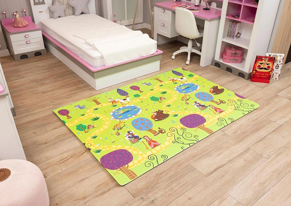Fairy Tale Land Oyun Matı-Halısı 140x225cm | 12 mm, Darbe Emici, Isı Yalıtımlı, Çift Yönlü