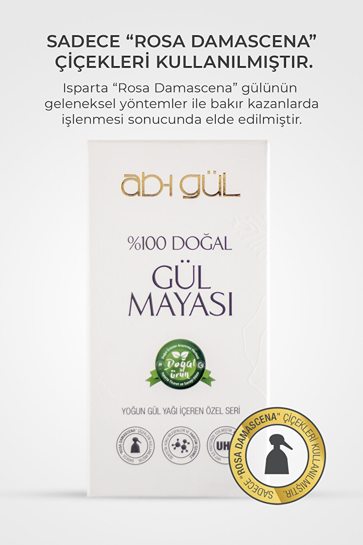 Ab-ı Gül | %100 Saf Gül Mayası 100 ML | Eşsiz Rosa Damascena Güllerinden