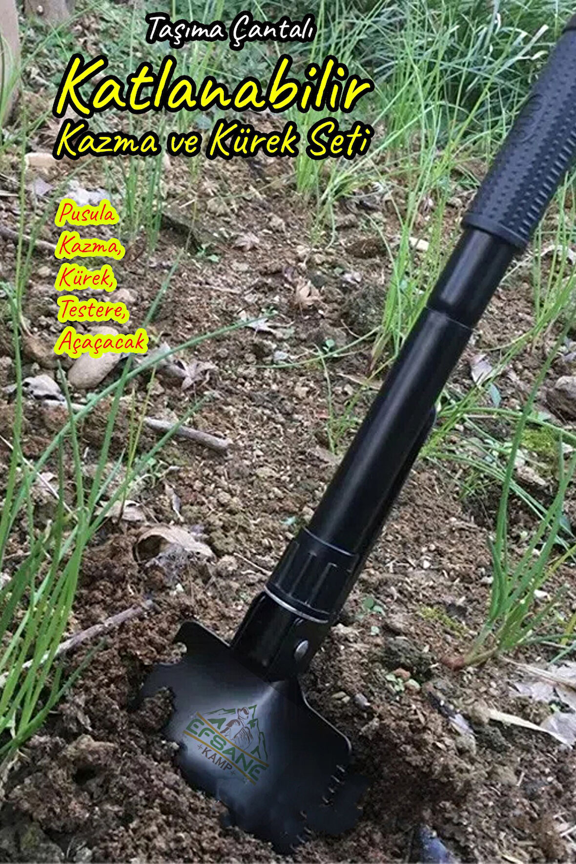 EFSANE KAMP -  Katlanabilir Kazma Kürek Seti