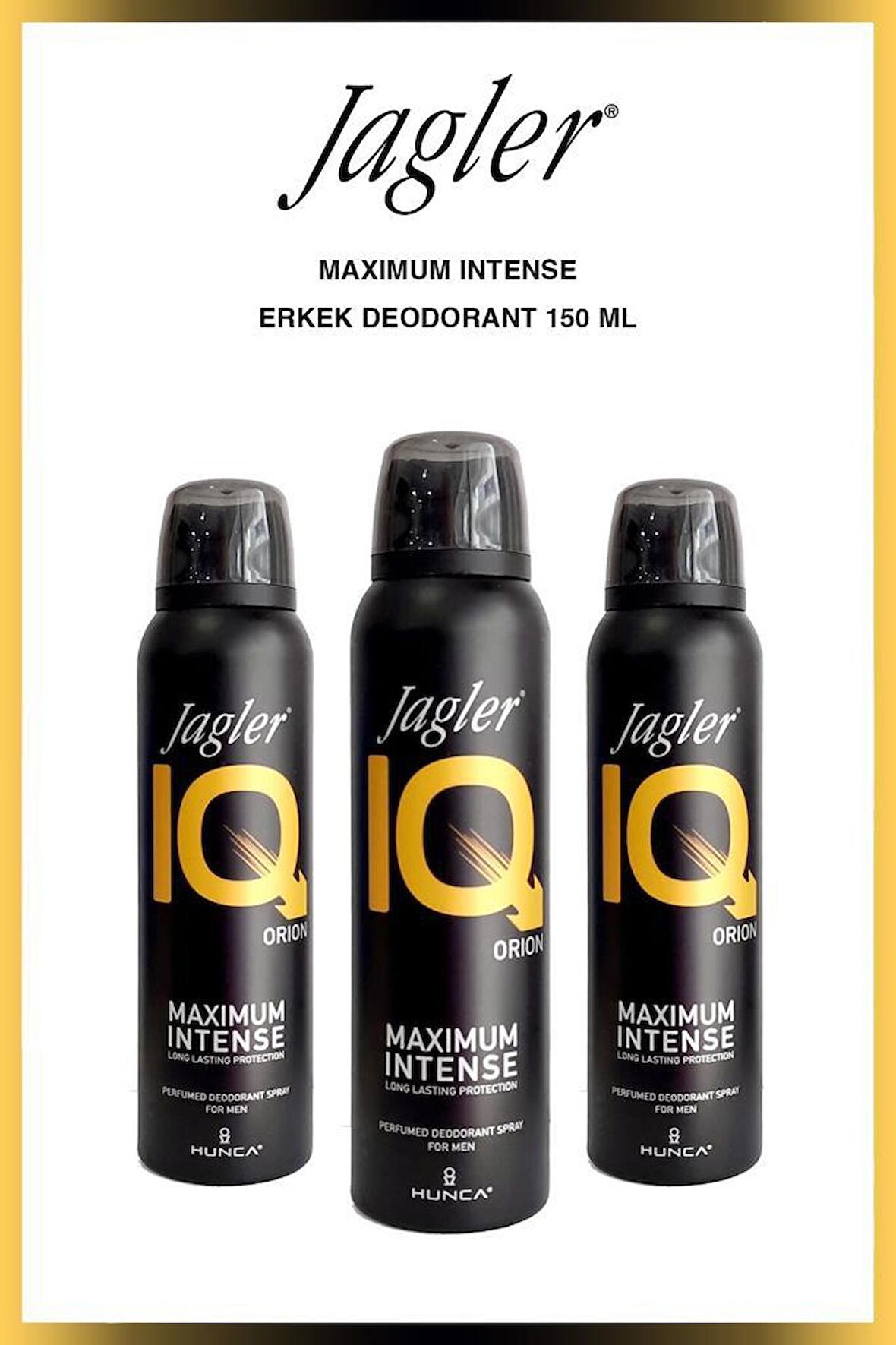 Jagler Deodorant IQ Maximum İntense Orion Men 150 ml X3