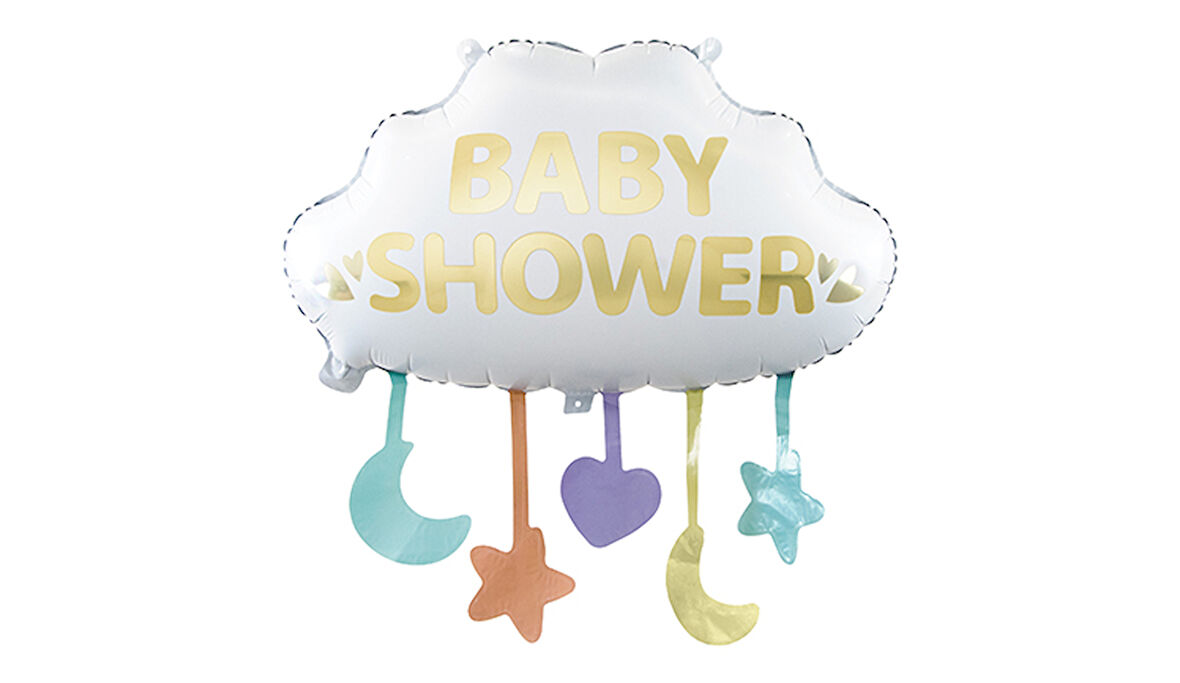 Folyo Balon Bulut 62,5*65,5 Baby shower  Bebek Partisipartileri folyo balon şekilli sarkaçlı                     