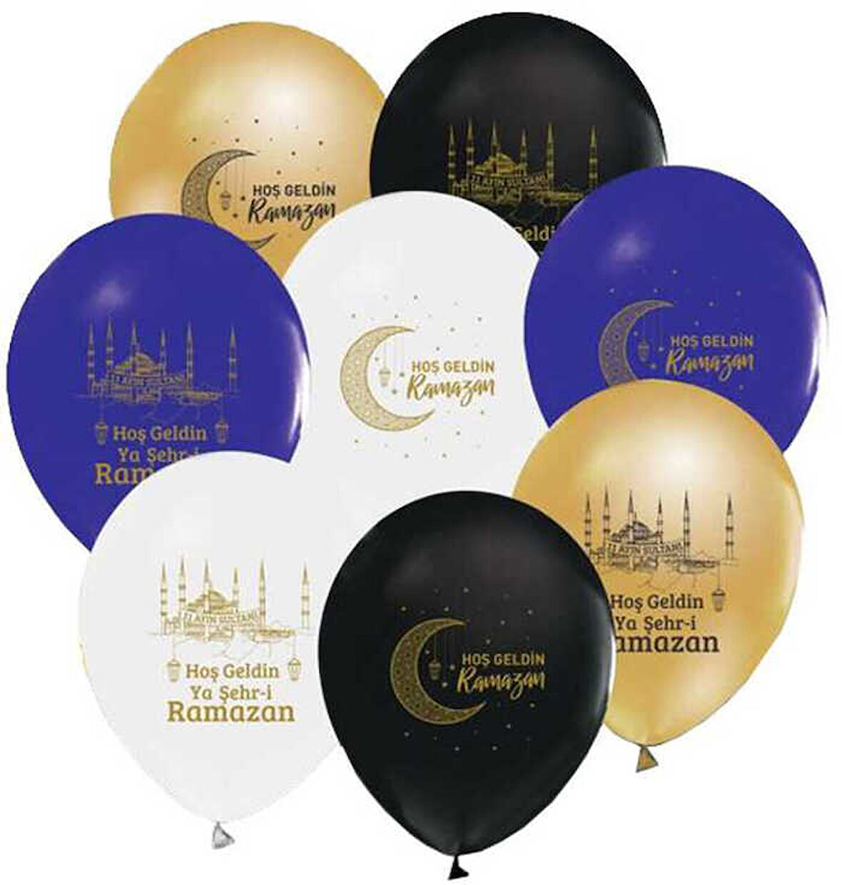 BALON RAMAZAN TEMALI KARIŞIK 50 ADET