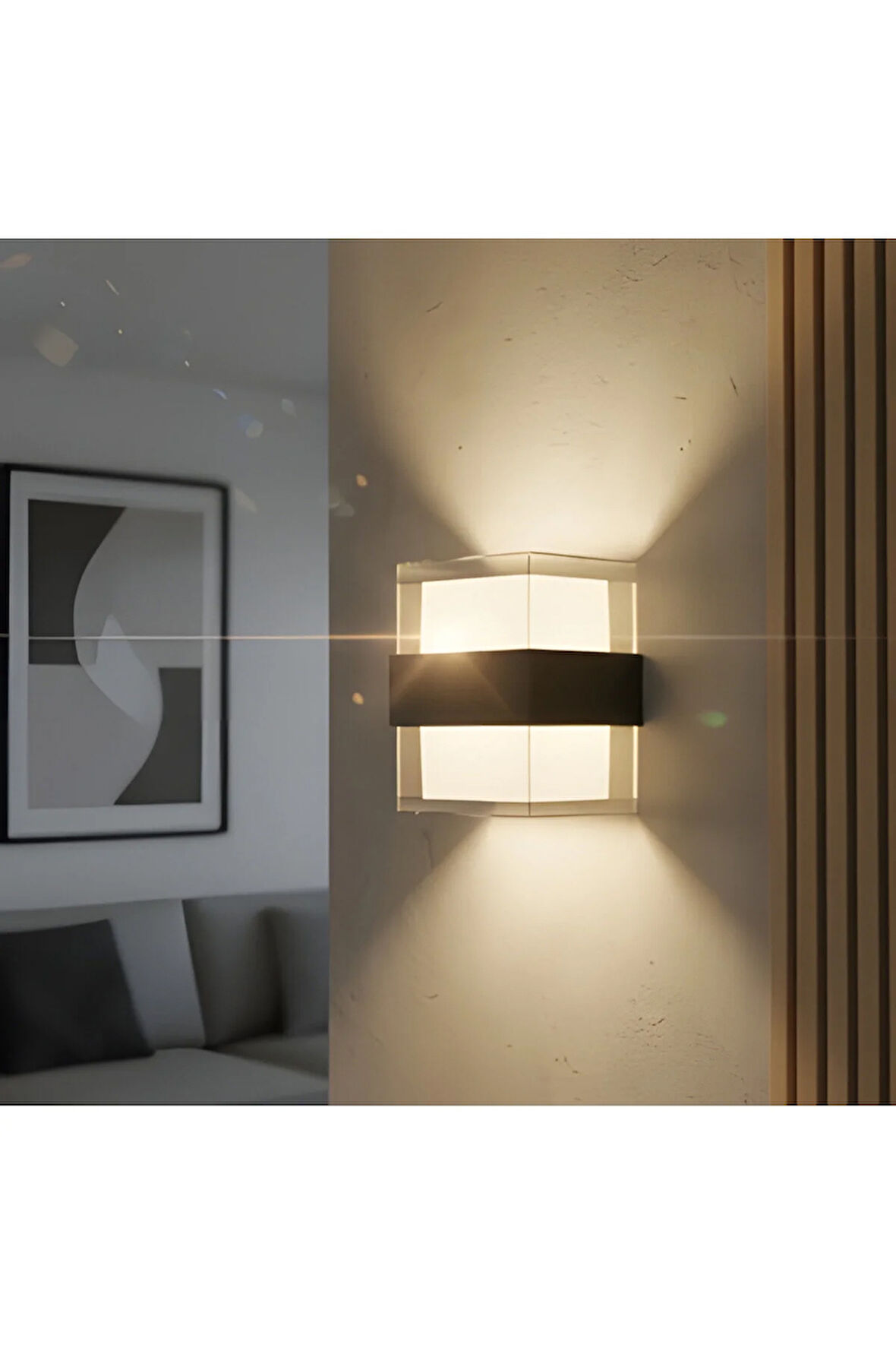 KDA734 DEKORATİF LED APLİK 10W 900 Lümen ABS - Gün Işığı