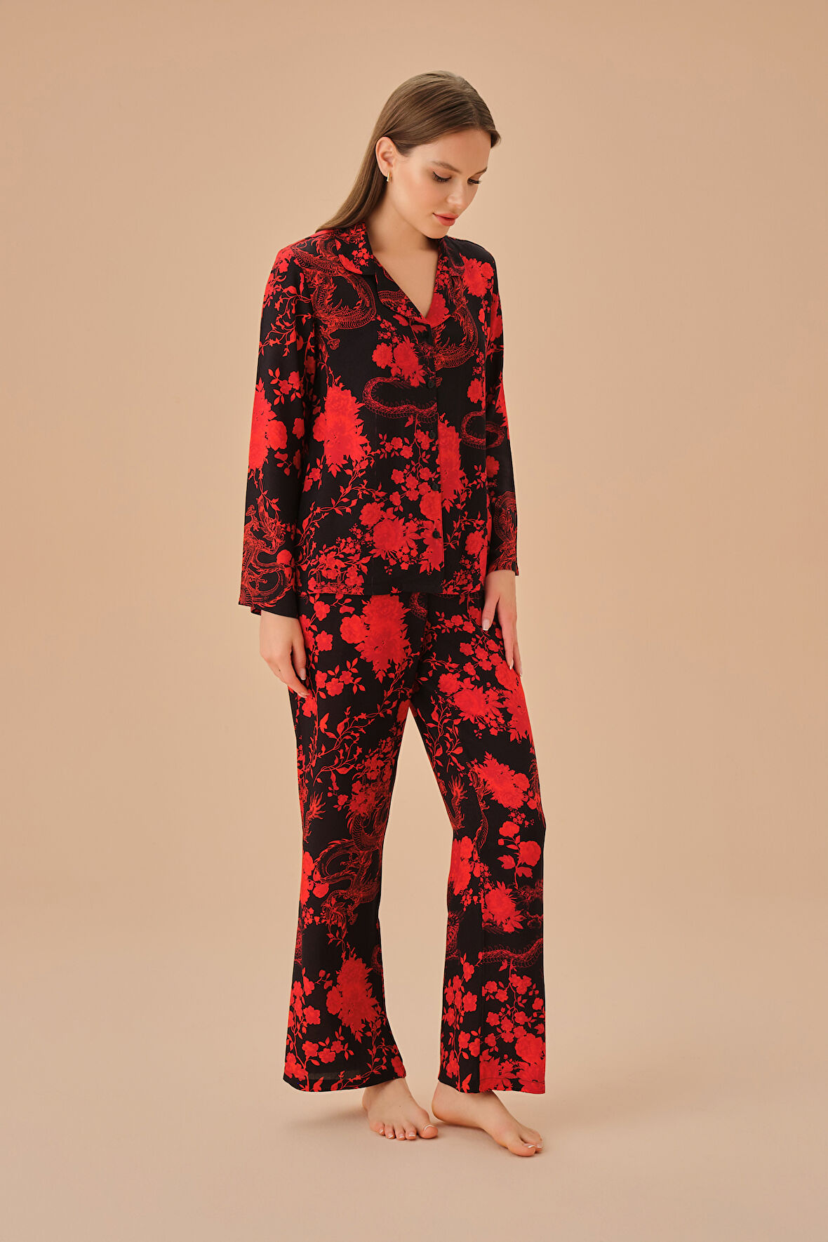 Suwen Dragon Maskülen Pijama Takımı