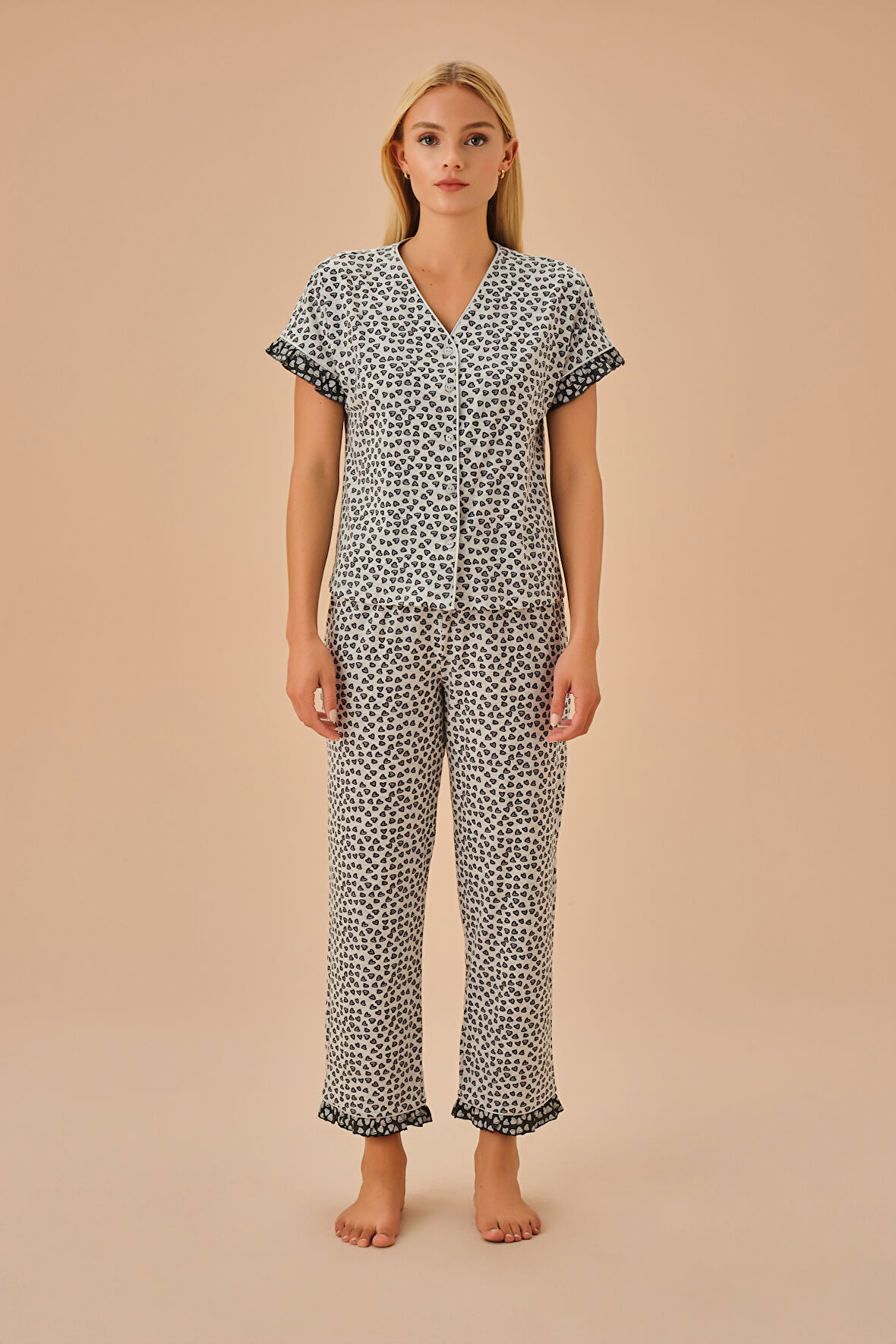 Suwen Maya Maskülen Pijama Takımı