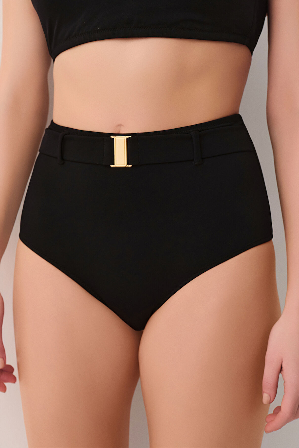 Suwen Yüksek Bel Kemerli Bikini Alt