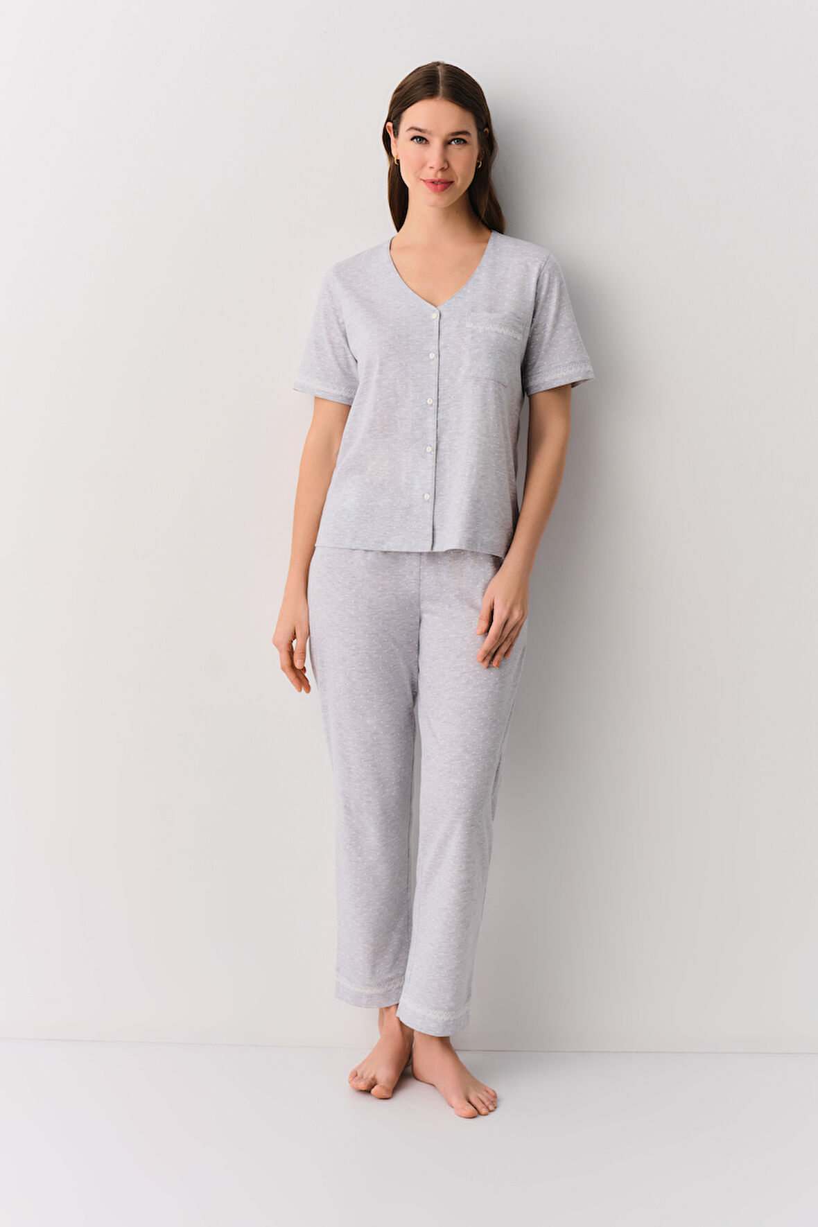 Suwen Pointy Maskülen Pijama Takımı