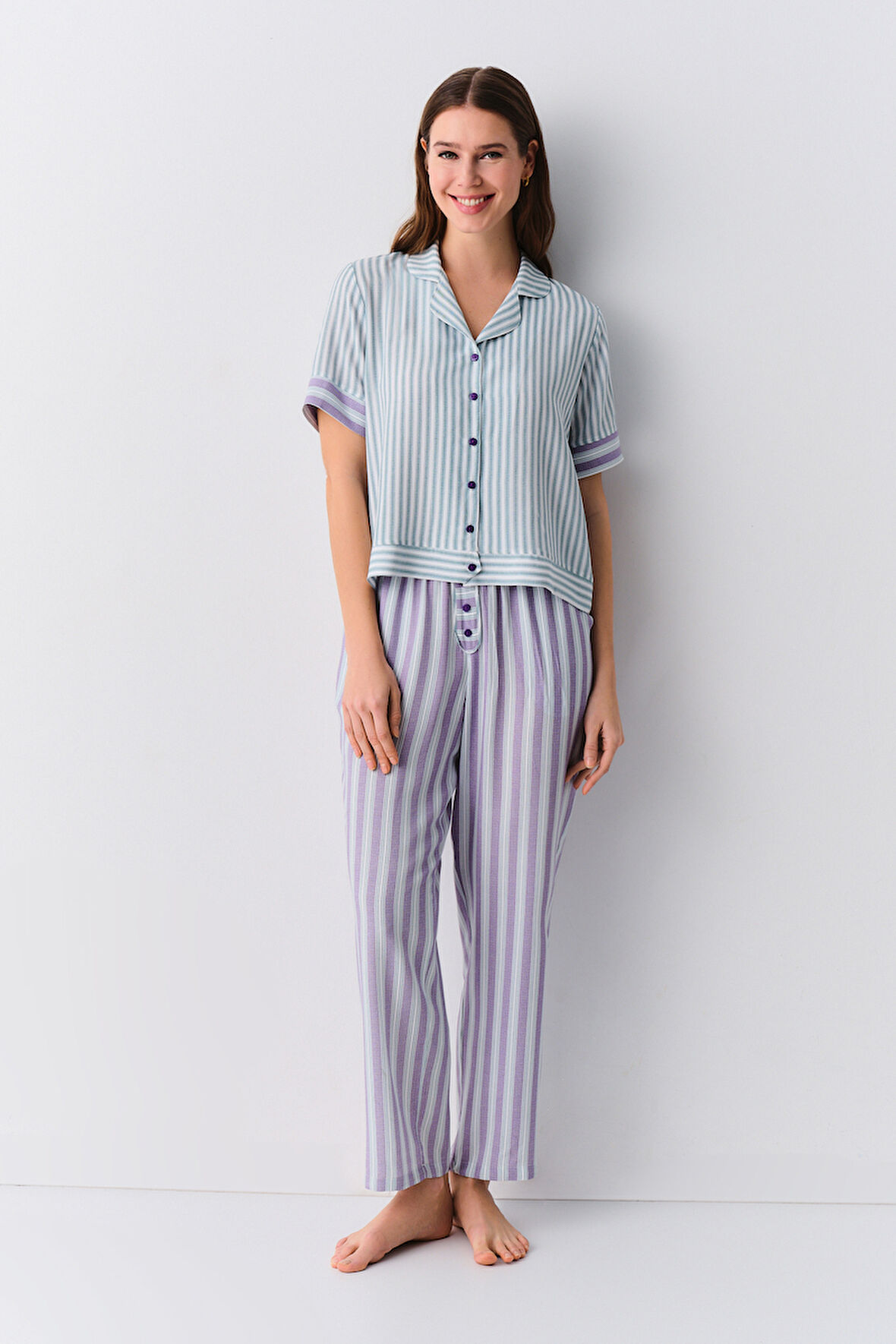 Suwen Line Maskülen Pijama Takımı