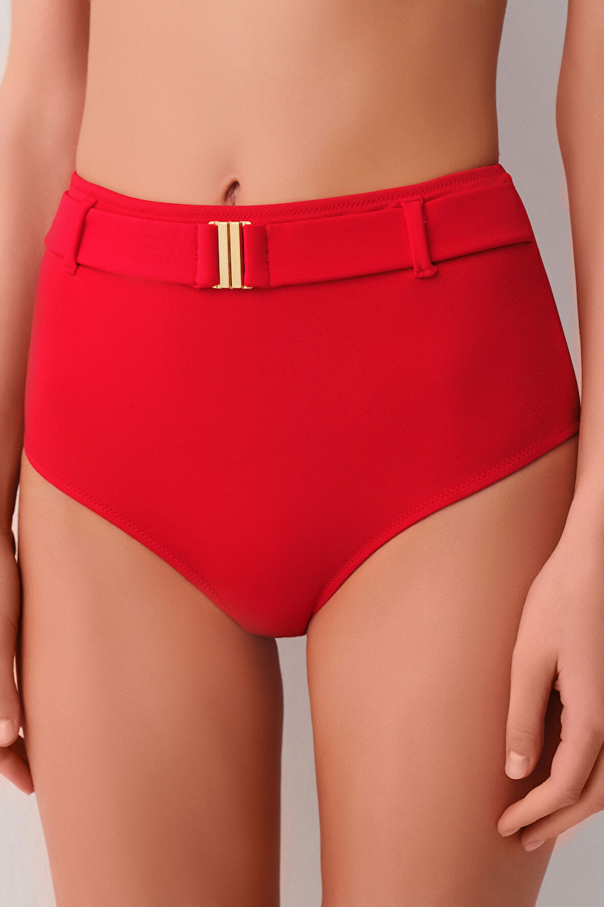Suwen Yüksek Bel Kemerli Bikini Alt