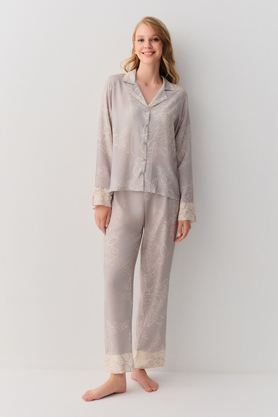 Suwen Sayra Maskülen Pijama Takımı