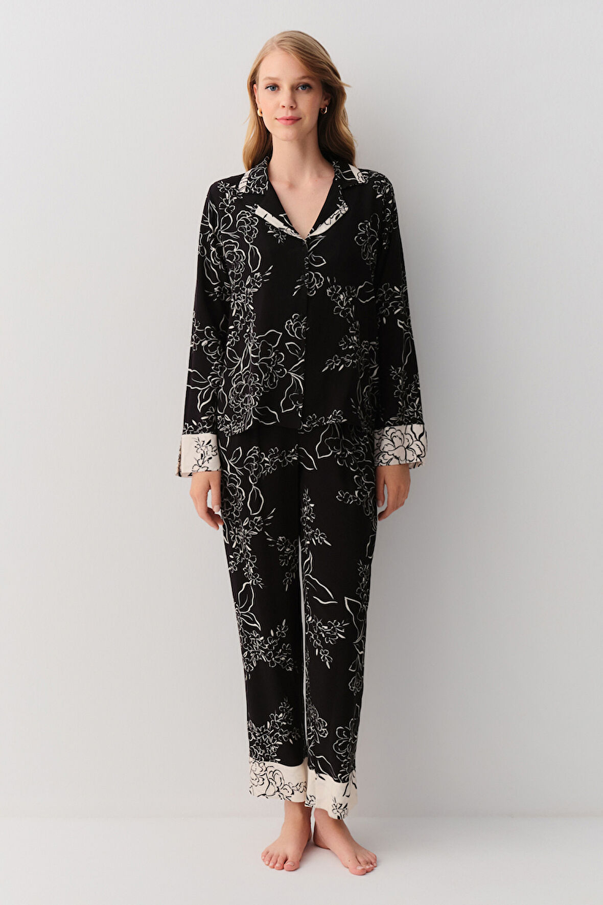 Suwen Sayra Maskülen Pijama Takımı