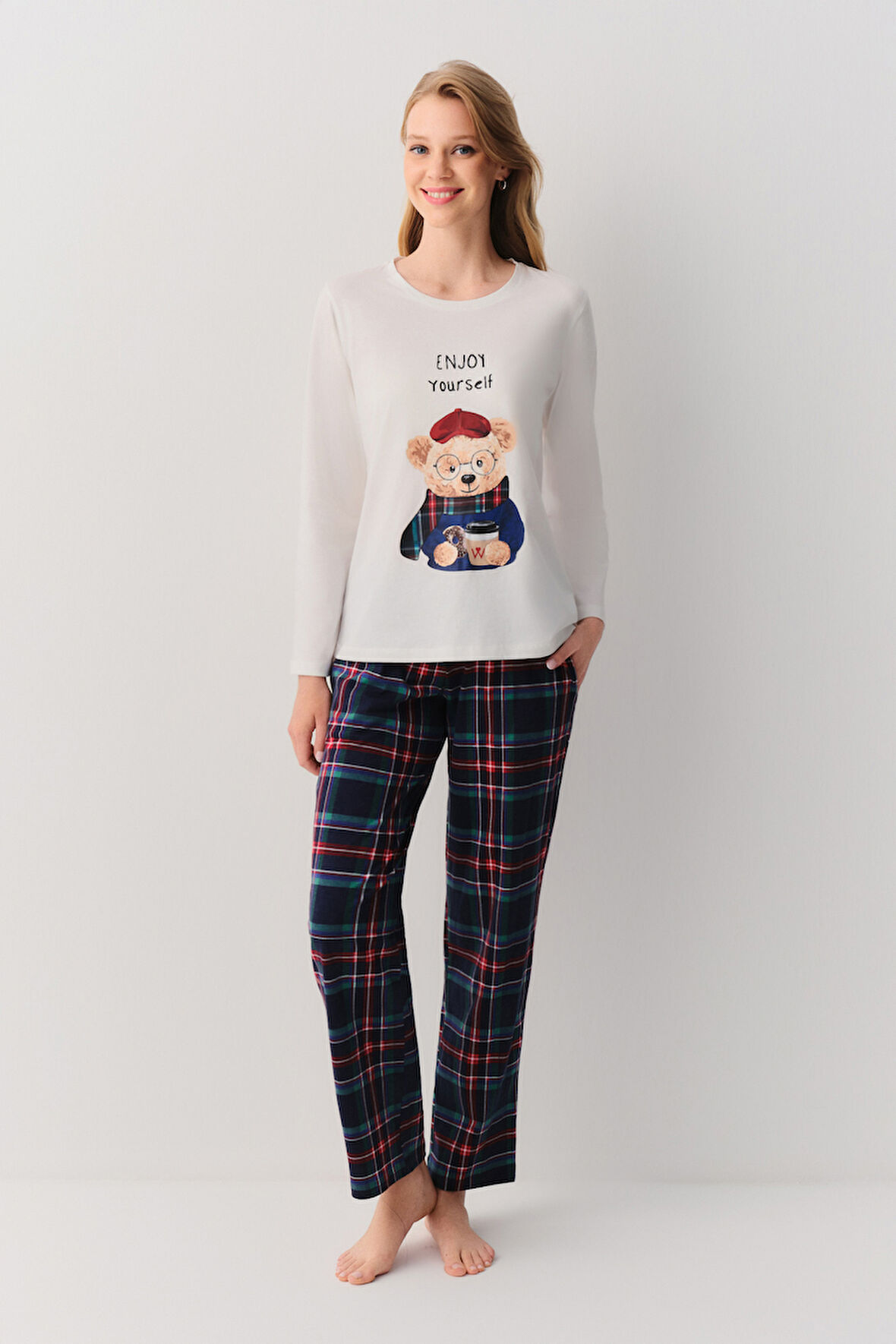 Suwen Teddy Bear Pijama Takımı