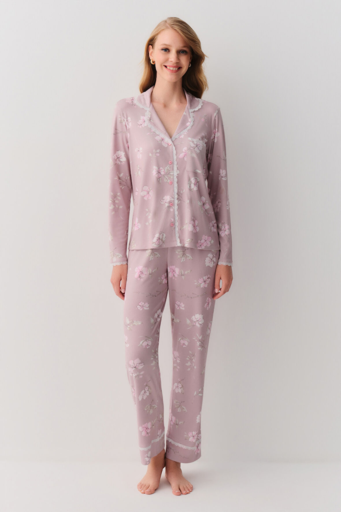 Suwen Lara Maskülen Pijama Takımı