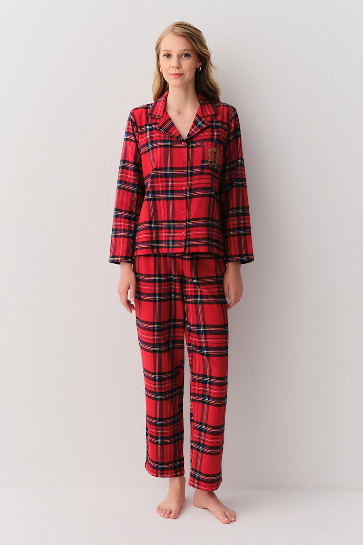 Suwen Lauren Maskülen Pijama Takımı