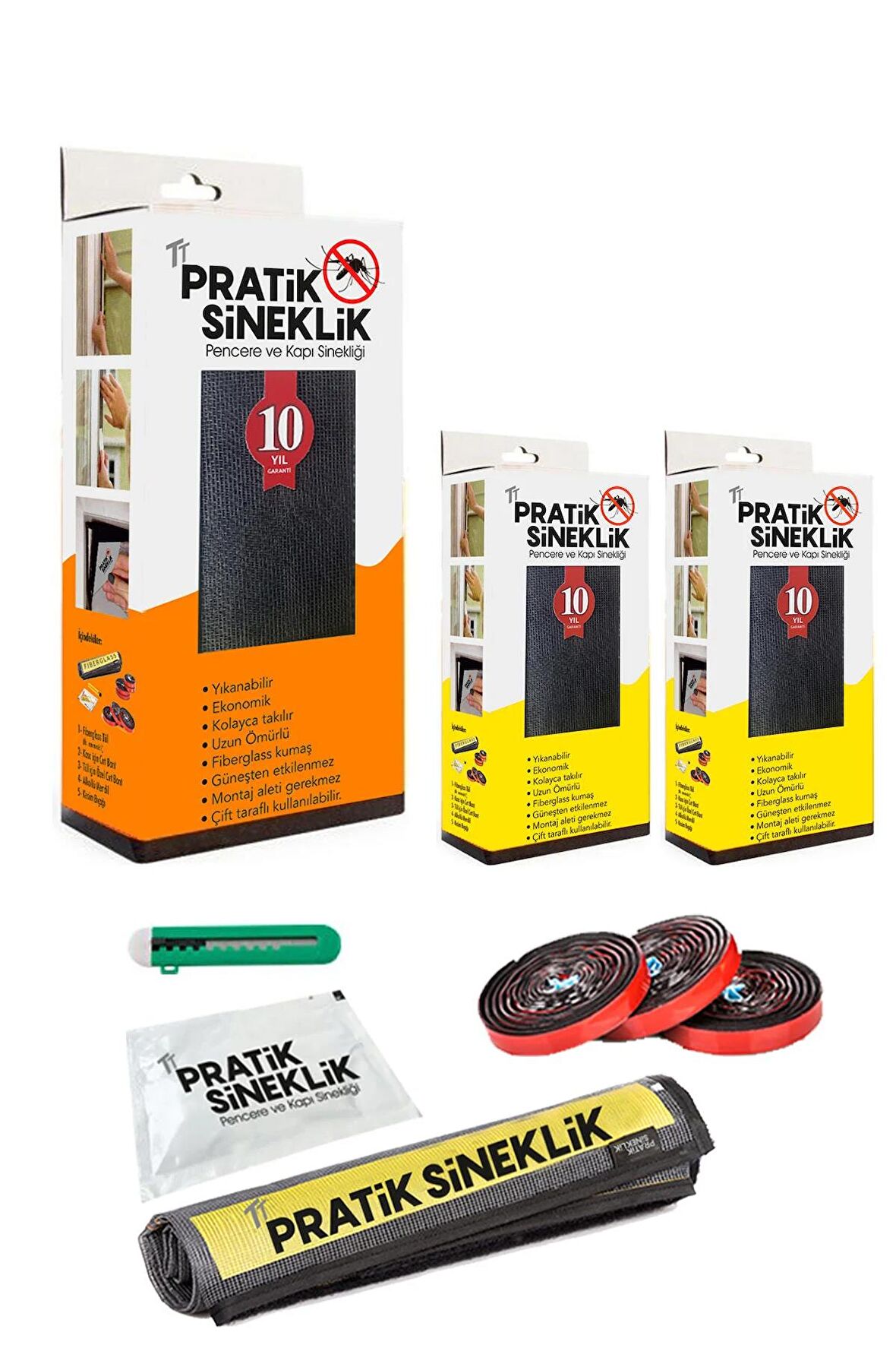 TT Pratik Sineklik | 1 Kapı - 2 Pencere | 3' lü Paket