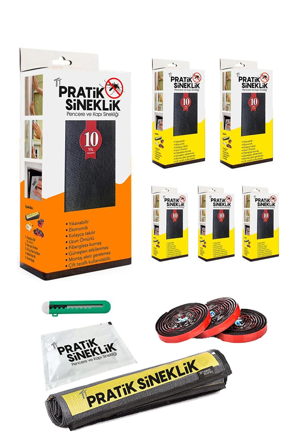 TT Pratik Sineklik | 1 Kapı - 5 Pencere | 6' lı Paket