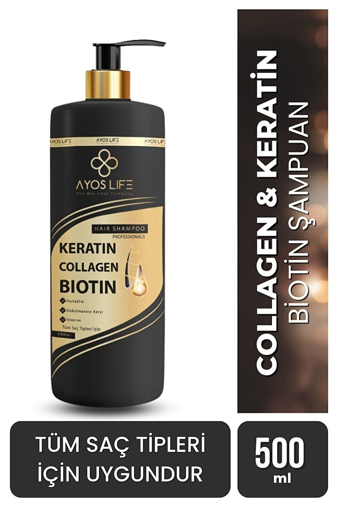 BESLEYİCİ KERATİN KOLAJEN BİOTEN ŞAMPUAN 500 ML
