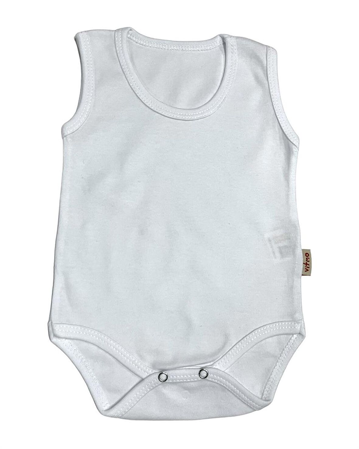 Çıtçıtlı Bebek Body Zıbın Askılı Beyaz Renk