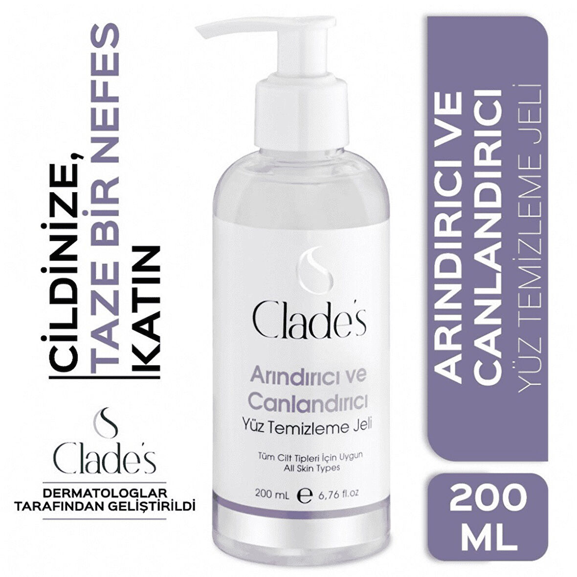 Clades Arındırıcı Ve Canlandırıcı Yüz Temizleme Jeli Tüm Cilt 200 Ml