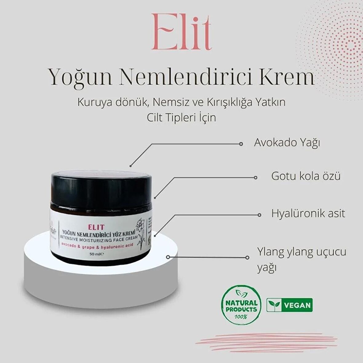 ELIT YOĞUN NEMLENDİRİCİ YÜZ KREMİ 50 ml