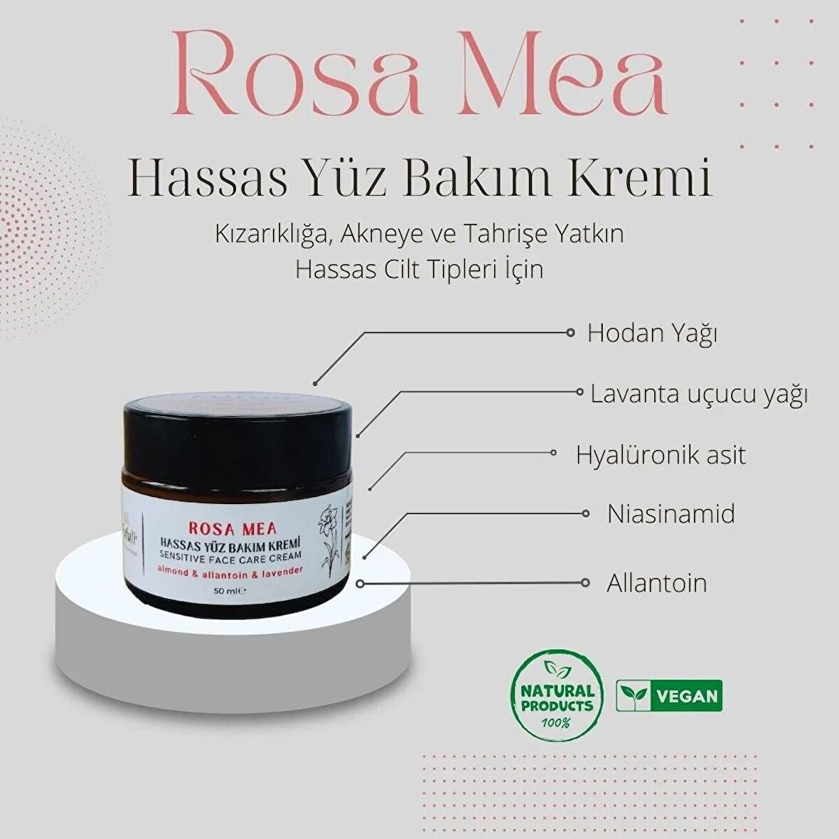 ROSA MEA HASSAS YÜZ BAKIM KREMİ 50 ml