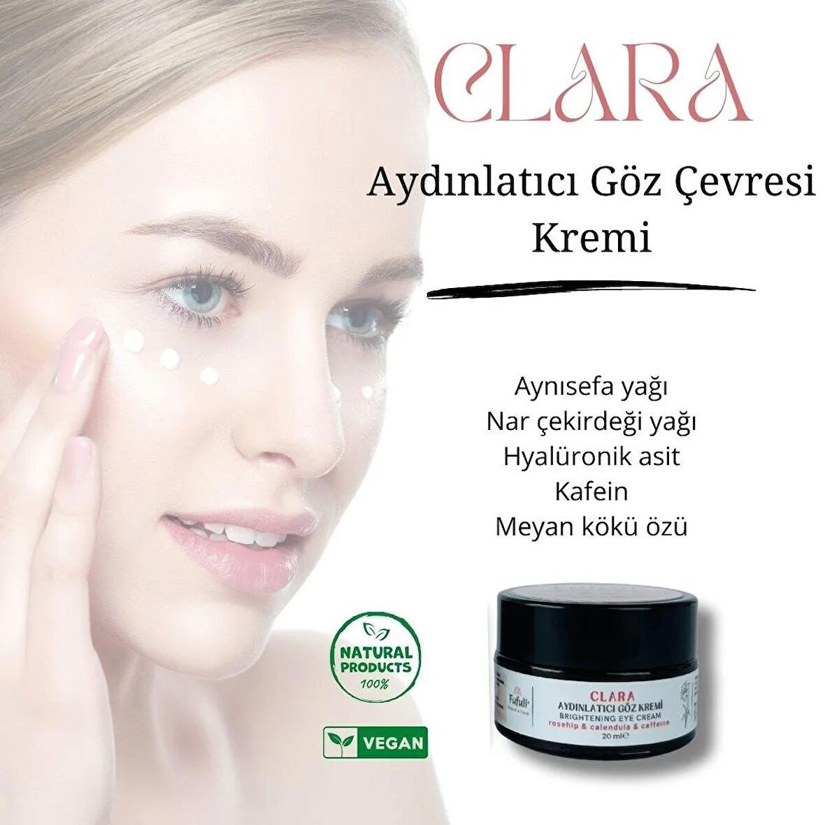 CLARA AYDINLATICI GÖZ ÇEVRESİ KREMİ 20 ml