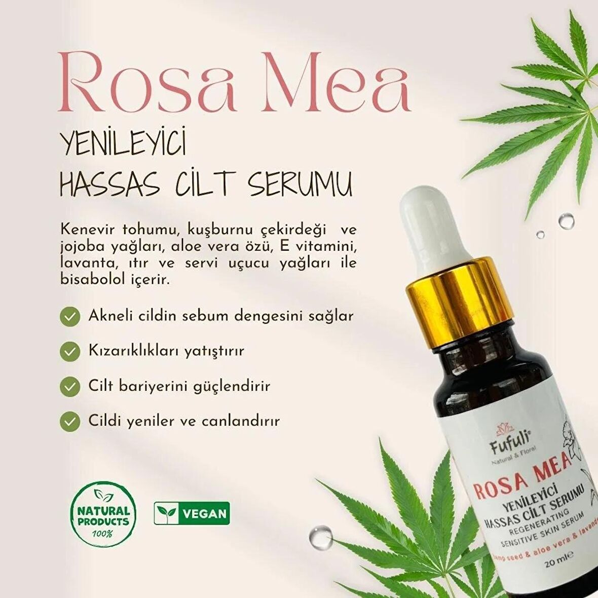 Rosa Mea Yenileyici Hassas Cilt Serumu 20 Ml