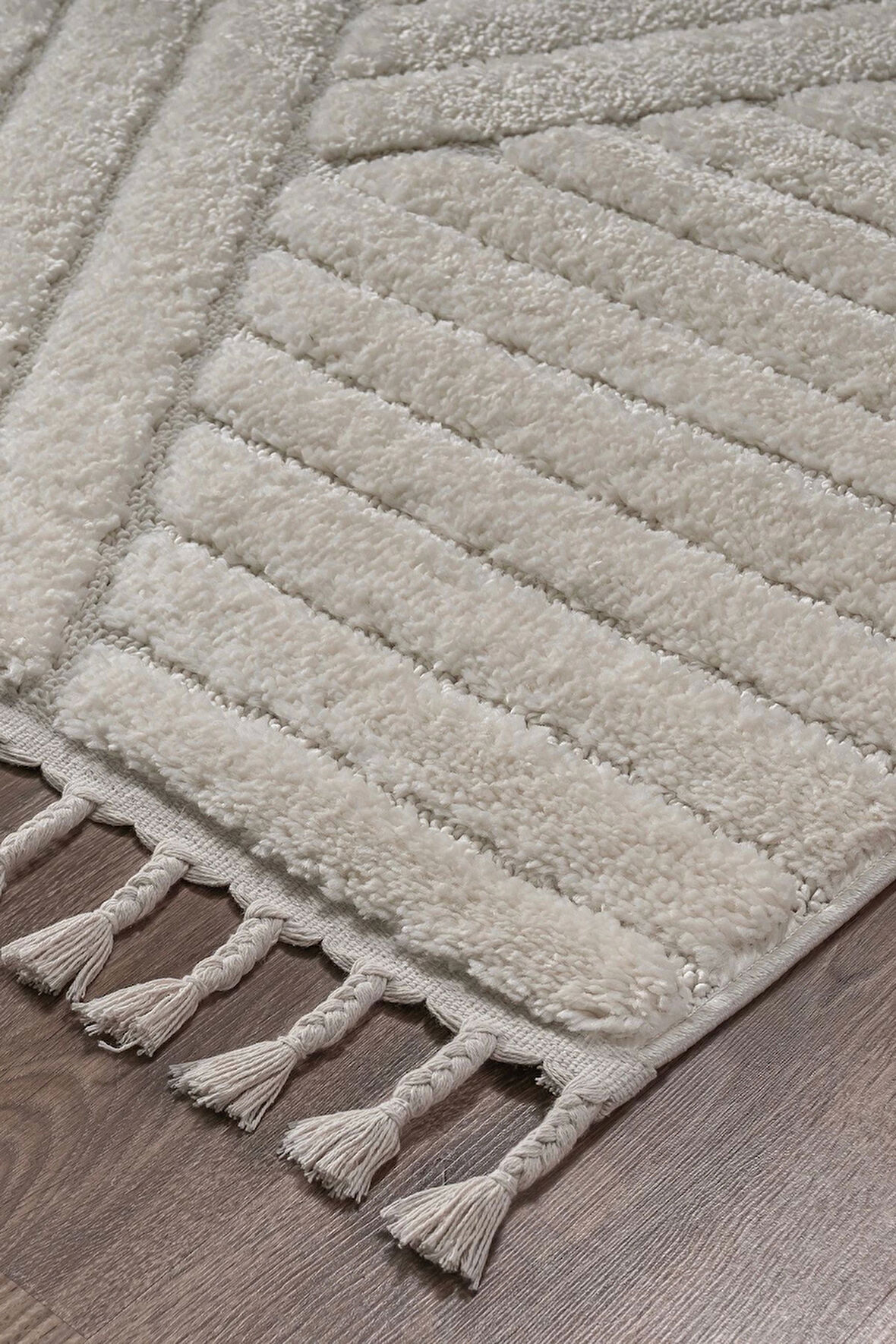 Bukle Dokuma Yumuşak Halı Salon Oturma Odası Mutfak Yatak Odası Yolluk Kilim Krem Bej