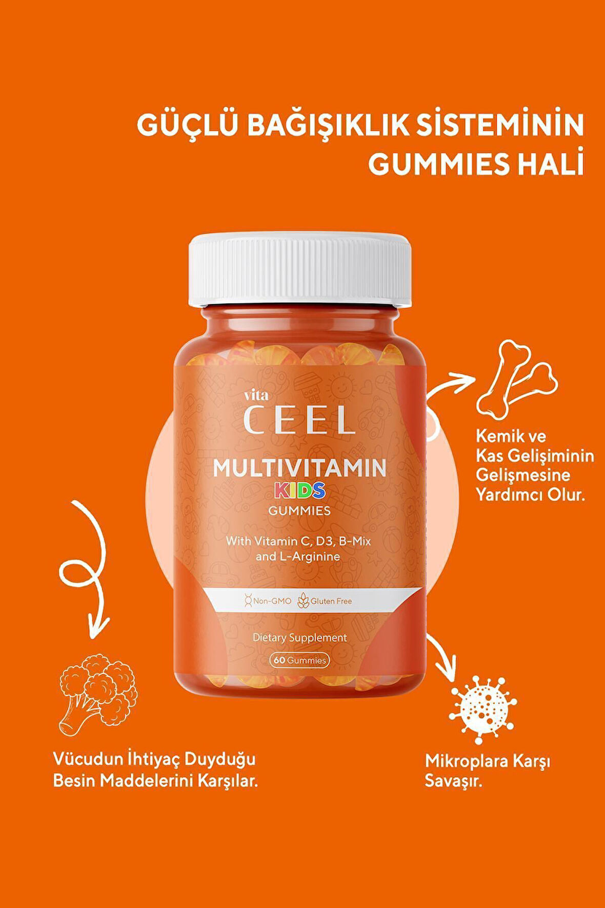Vita Ceel Kids Multivitamin 60 Gummies 