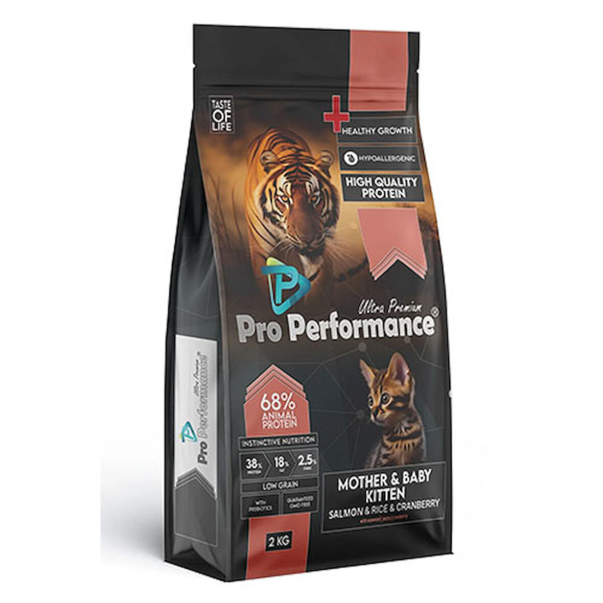 Pro Performance Mother Baby Kitten Somonlu ve Pirinçli Anne Yavru Kedi Mamsı 2 Kg 