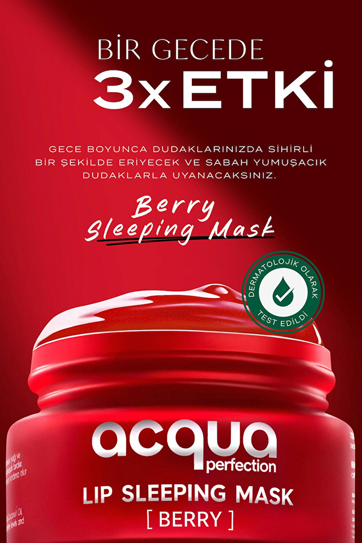 Lip Sleeping Mask Berry | Onarıcı & Canlandırıcı Dudak Maskesi | Pürüzsüzleştirici Etki