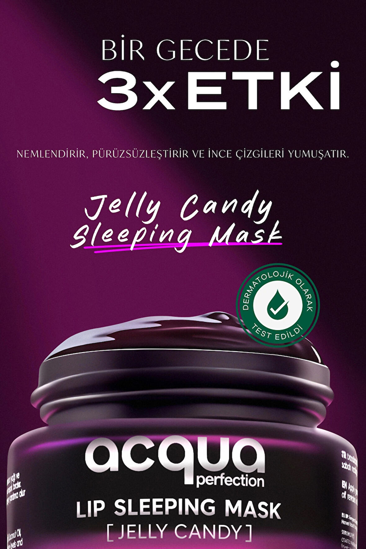 Lip Sleeping Mask Jelly Candy | Onarıcı & Canlandırıcı Dudak Maskesi | Pürüzsüzleştirici