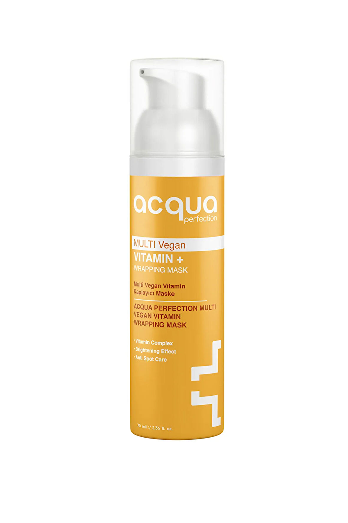 Acqua Perfection Multi Vitamin | C B5 B3 | Cilt Aydınlatıcı ve Leke Karşıtı Soyulabilir Yüz Maskesi 70 ml