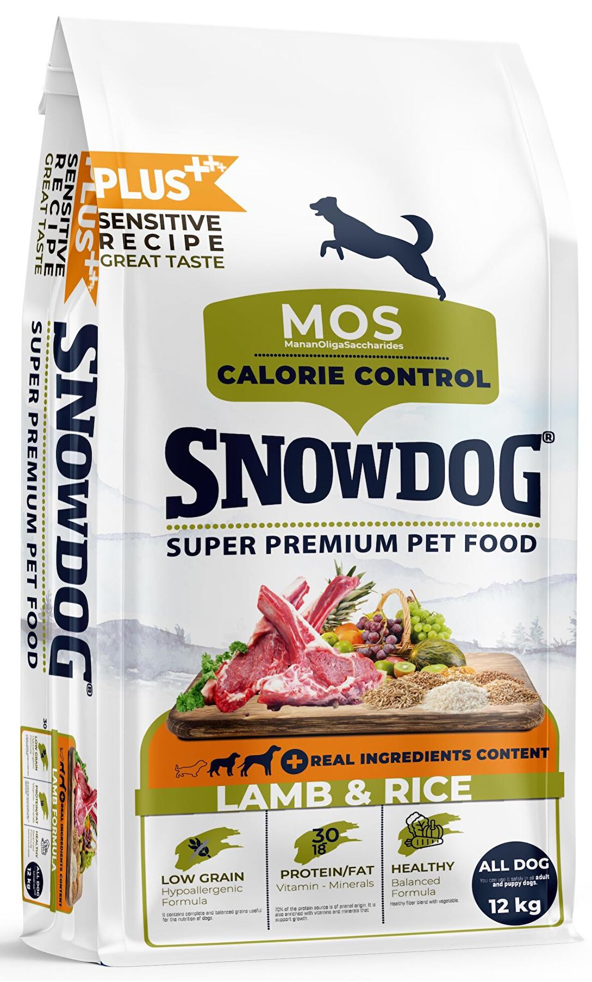 Snow Dog Plus Düşük Tahıllı Yavru ve Yetişkin Kuzu Etli Köpek Maması 12 Kg