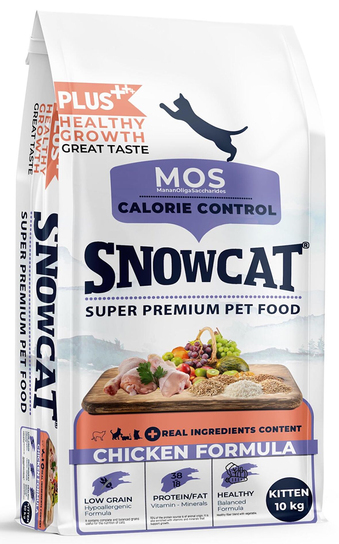 Snow Cat Plus Düşük Tahıllı Yavru Tavuklu Kedi Maması 10 Kg