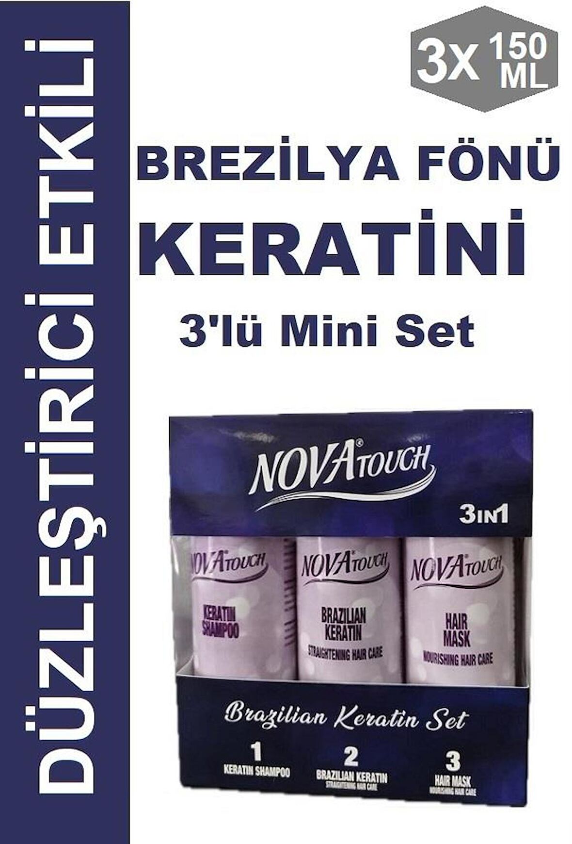 Nova Brezilya Fönü Keratini Mini 3'lü Set 3x150 ml