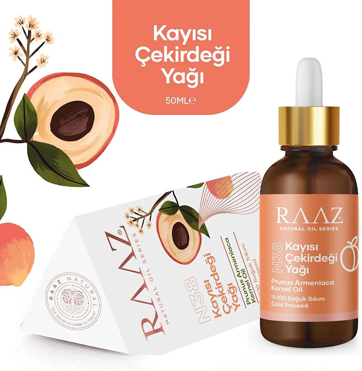 RAAZ KAYISI ÇEKİRDEĞİ YAĞI APRICOT SEED OIL 50 ml