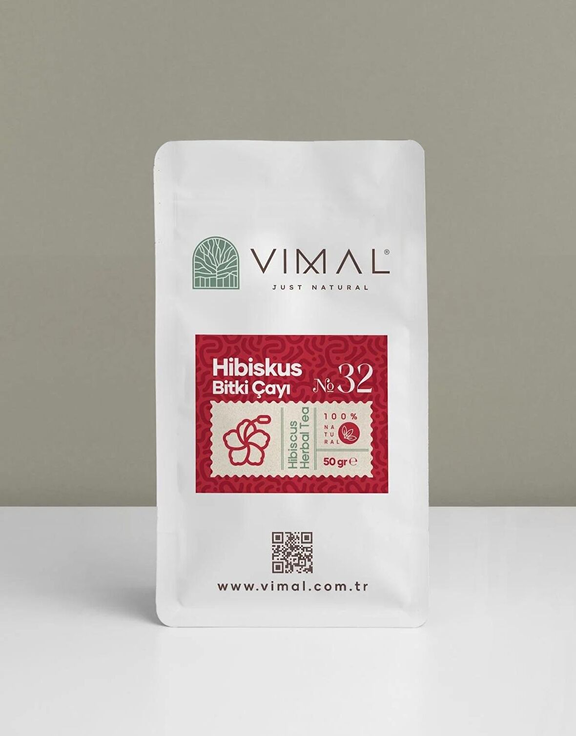 Vimal Hibiskus Bitki Çayı Saf, Doğal ve Katkısız 50 gr kilitli ambalaj