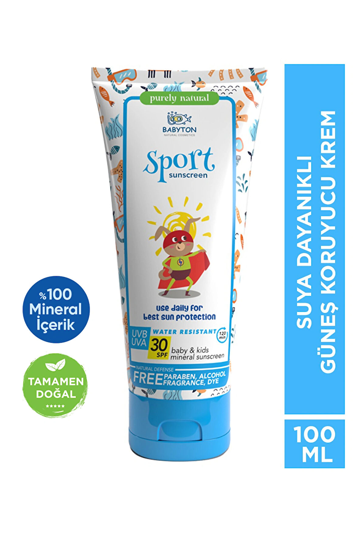 Babyton Bebek & Çocuk Suya Dayanıklı Güneş Kremi 100 ml