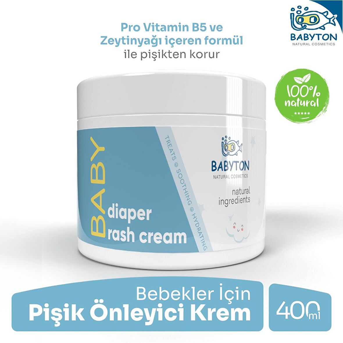 BABYTON Pişik Önlemeye Yardımcı Doğal İçerikli Pişik Krem 50 ML